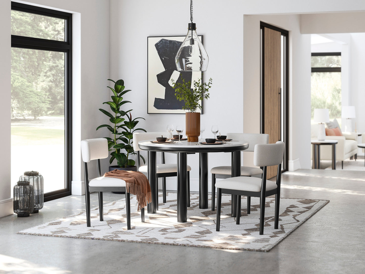 Xandrum Dining Table and 4 Chairs