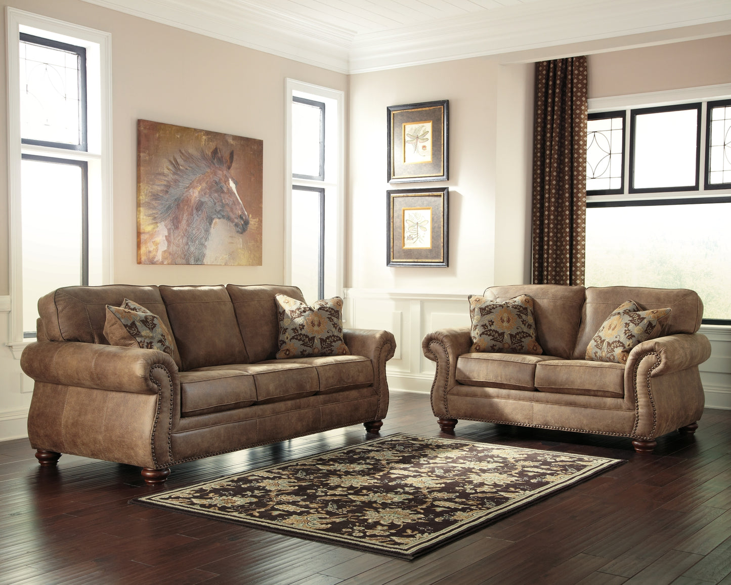 Larkinhurst Sofa and Loveseat