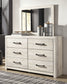 Cambeck  Panel Bed With Mirrored Dresser, Chest And Nightstand