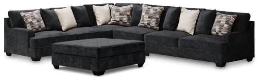 Lavernett 4-Piece Sectional with Ottoman