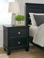 Lanolee Twin Panel Bed with Mirrored Dresser, Chest and Nightstand