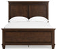 Danabrin Full Panel Bed with Mirrored Dresser and 2 Nightstands