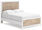 Charbitt Full Panel Bed with Mirrored Dresser and Nightstand